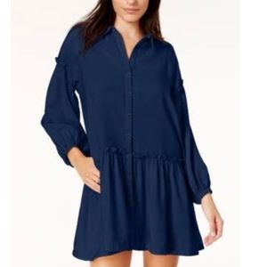 🍾 Free People Drop-Waist Shirtdress sz XS